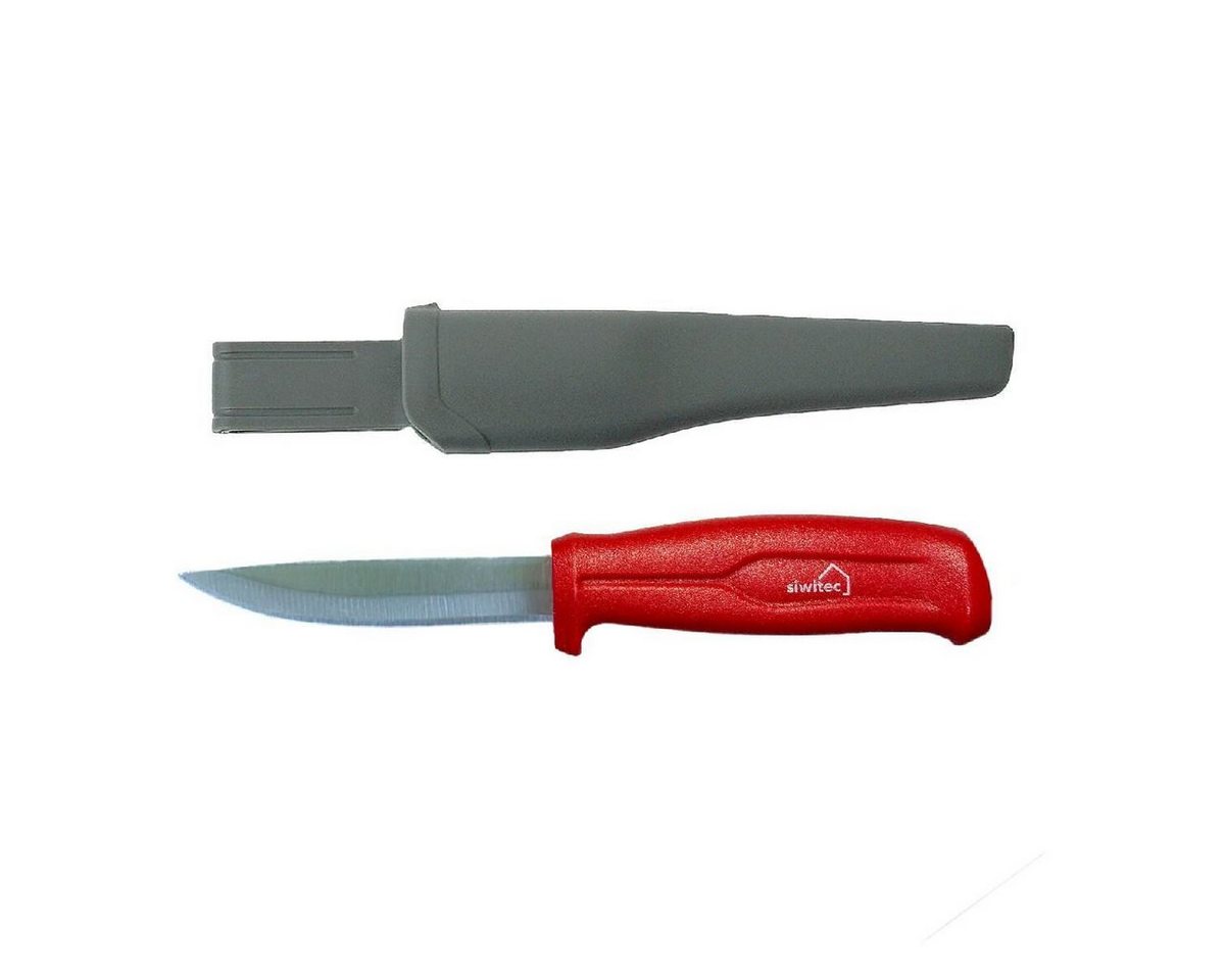 siwitec Universalmesser siwitec Universalmesser 9,5 cm Klingenlänge, 20,5 cm Gesamtlänge, (20,5 cm Gesamtlänge), Stahlklinge, Vielseitig, Ergonomisch, Rutschfest, Inkl Gürtelhalter von siwitec