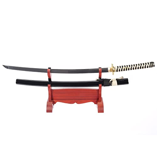 siwode handgefertigte voller zapfen scharfes Schwert, Alloy golden Dragon tsuba japanische Ninja Samurai Katana golden von siwode