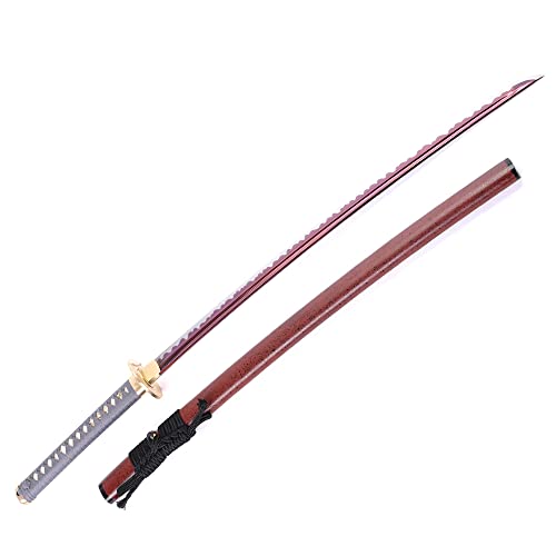 Katana Schwert Real, 40-Zoll traditionellen handgefertigten Full Tang Katana Golden Dragonfly Kupfer Tsuba japanischen Samurai Schwert High Carbon Steel 1060 von siwode