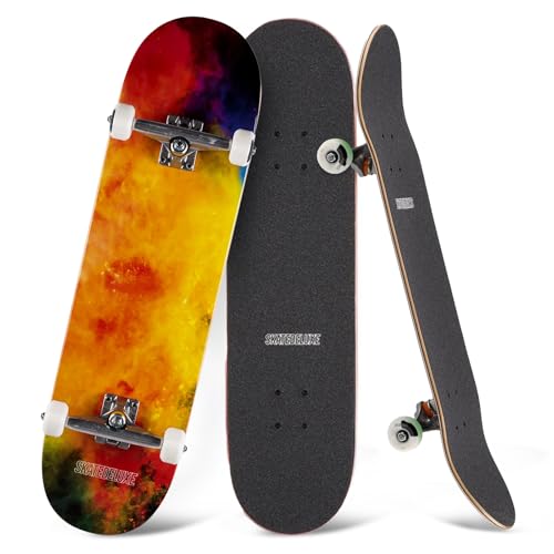 skatedeluxe | Explosion - 8.5" | Skateboard Komplettboard | 7-lagiges Ahornholz Deck, Urethan-Rollen, Skatedeluxe Griptape, ABEC 5 Kugellager | Skateboards für Kinder, Teenager, Erwachsene von skatedeluxe