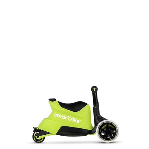 SmarTrike Xtend Ride-on 5-Stufen-Roller, mit befestigbarem Körper, ausziehbarem Lenker und Fußteilrahmen, EIN-Knopf-Faltung, extra große Räder, Kinder 12 Monate – 12 Jahre, Lime von smarTrike