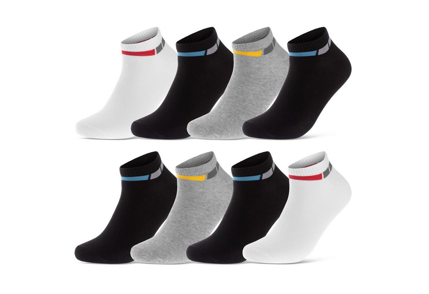 sockenkauf24 Sneakersocken 8, 12 oder 20 Paar Sneaker SPORT Socken Damen&Herren Sportsocken (39-42, 8-Paar, 16730) - WP von sockenkauf24