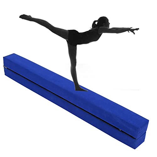 Kinder Gymnastik Balance Beam, 2,2 m/7.2ft Faux Wildleder faltbar Gymnastik Training Balance Beam für Home Gym Training Übung Sport, blau von sococo