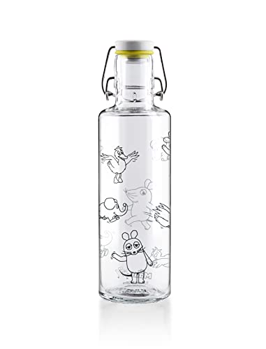 soulbottles 0,6l • Die Maus Crew • Trinkflasche aus Glas • nachhaltig, plastikfrei, klimaneutral von soulbottles