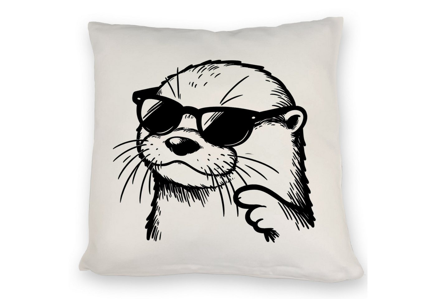 speecheese Dekokissen Cooler Otter mit Sonnenbrille Kissen von speecheese
