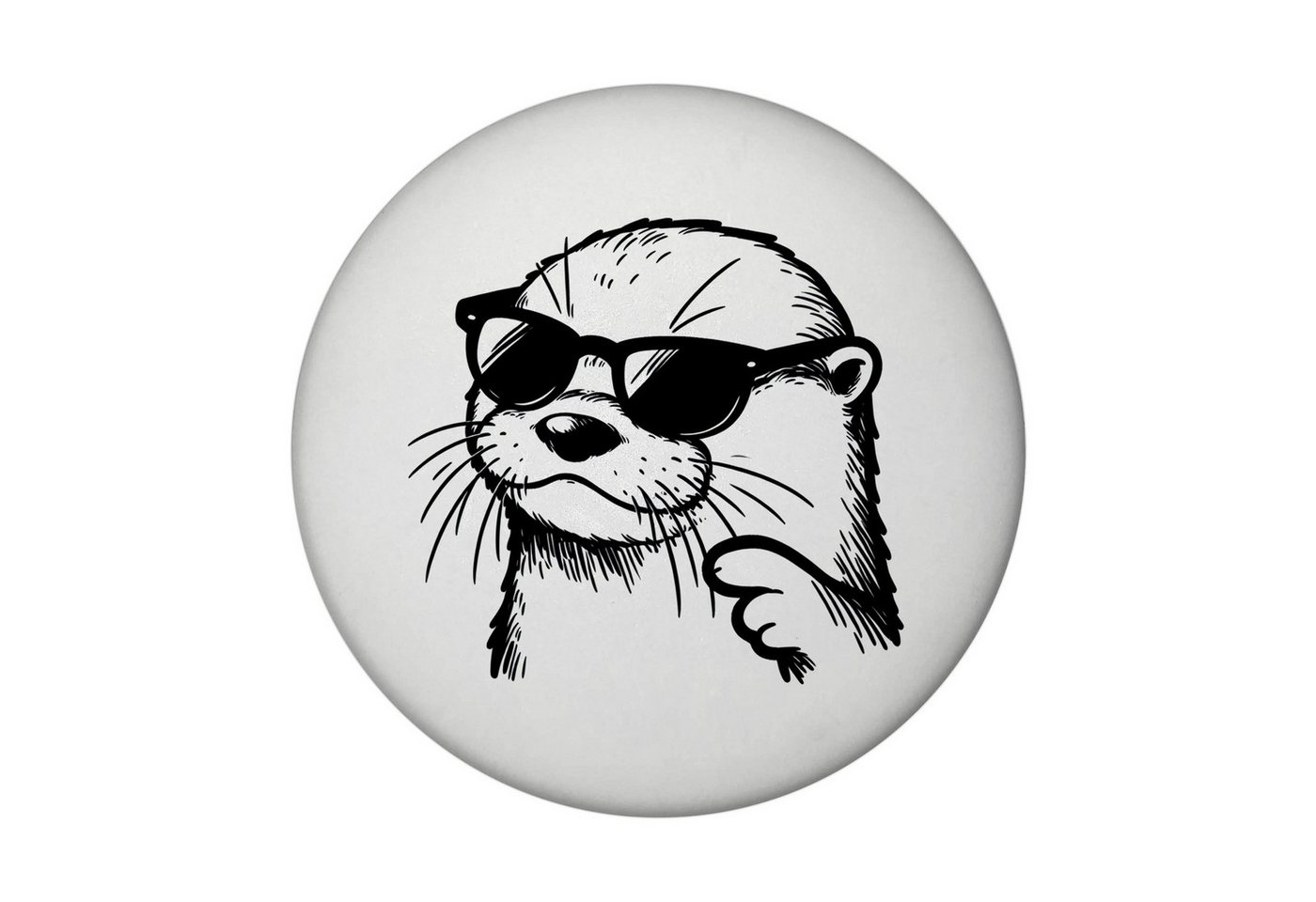 speecheese Magnet Cooler Otter mit Sonnenbrille Magnet rund rund von speecheese