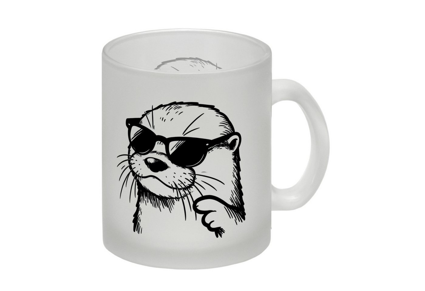 speecheese Tasse Cooler Otter mit Sonnenbrille Glas Tasse von speecheese