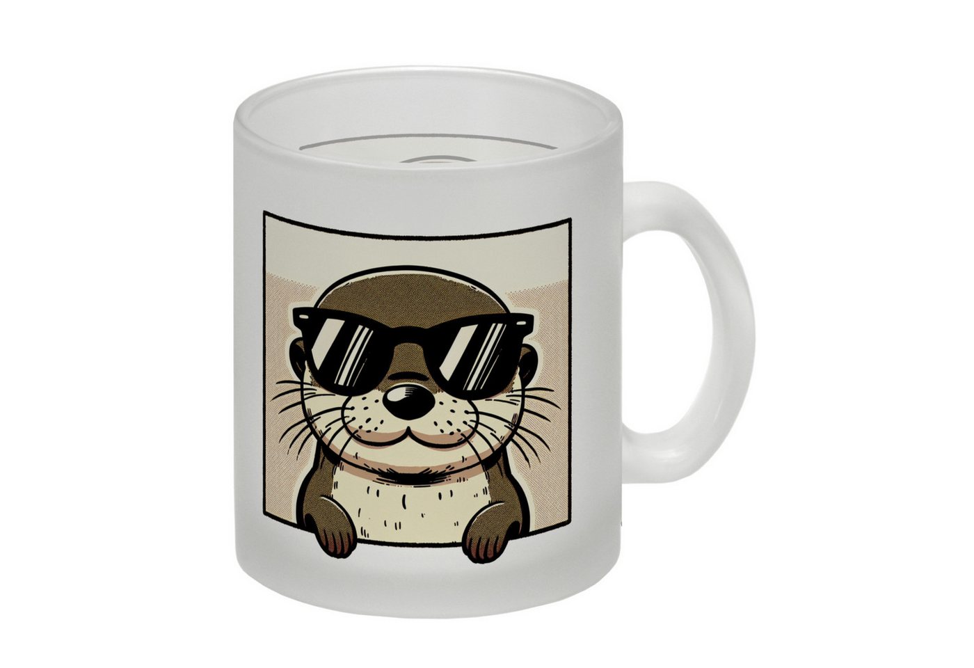 speecheese Tasse Retro Otter mit Sonnenbrille Glas Tasse von speecheese