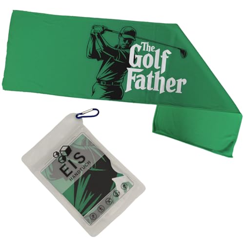 speecheese The Golf Father Eishandtuch XL für Golfliebhaber mit lustigem Spruch - Kühltuch für Sport und Freizeit auf dem Golfplatz von speecheese