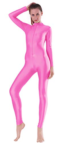speerise Erwachsene Lycra Spandex Langarm Rollkragen Einteiler Body Hot Pink M von speerise