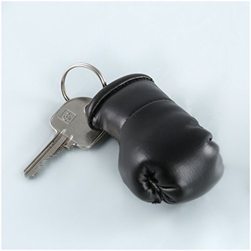 Sportfanshop24 Schlüsselanhänger/Anhänger für Schlüssel - SCHWARZ - Boxhandschuh mit Schlüsselring, 7 cm groß von Sportfanshop24
