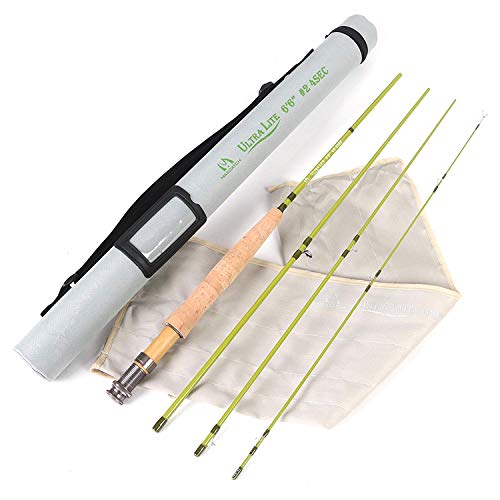 MAXIMUMCATCH Ultra-lite Fliegenrute Bach Panfish/Forelle Fischen in 6’/6’6’’/7’/7’6’’, 1/2/3 wt (Ultra-lite Fliegenrute, 6'0'' 2wt 3 Teile) von sprinton