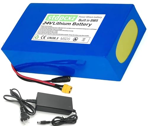 E-Bike Akku 24V 10Ah 13Ah 15Ah 20Ah Für Elektrofahrrad Batterie Für 350W 250W 50W Elektro Fahrrad Batterie Für Elektro-Roller Scooter Mit 2Aladegerät Und BMS-Schutz 24V 20Ah,T von stdpcxz