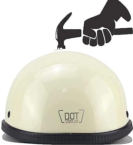 Retro Halbhelm Motorrad Helm Jethelm ECE Zertifizierter Mit Schnellverschluss-Schnalle Halbschalehelm Retro Moped Helm Roller Helm Für Mofa Crash Moped Scooter Cruiser 1,XXL von stdpcxz