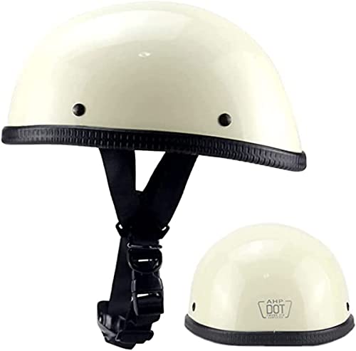 Retro Halbschalehelm ECE-Zertifiziert Jet-Helm Retro Brain-Cap Roller-Helm Scooter-Helm Für Männer Und Frauen Fahrrad Cruiser Chopper Moped Roller Motorradhelm 1,XL von stdpcxz