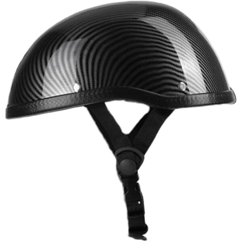 Vintage Motorradhelm Fashion Classics Brain-Cap Helm ECE-Zugelassene Halbschalenhelm Herren Damen Jet-Helm Rollerhelm Mit Visier Für Chopper Cruiser Vintage Pilot Helmet 1,54CM-62CM von stdpcxz