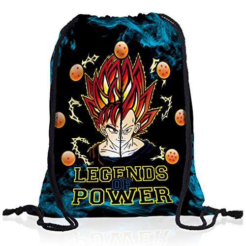style3 Legends of Power Rucksack Tasche Turnbeutel Sport Jute Beutel Goku Vegeta von style3