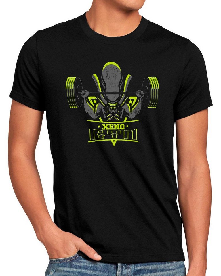 style3 Print-Shirt Herren T-Shirt Alien Gym xenomorph alien sport fitness studio von style3