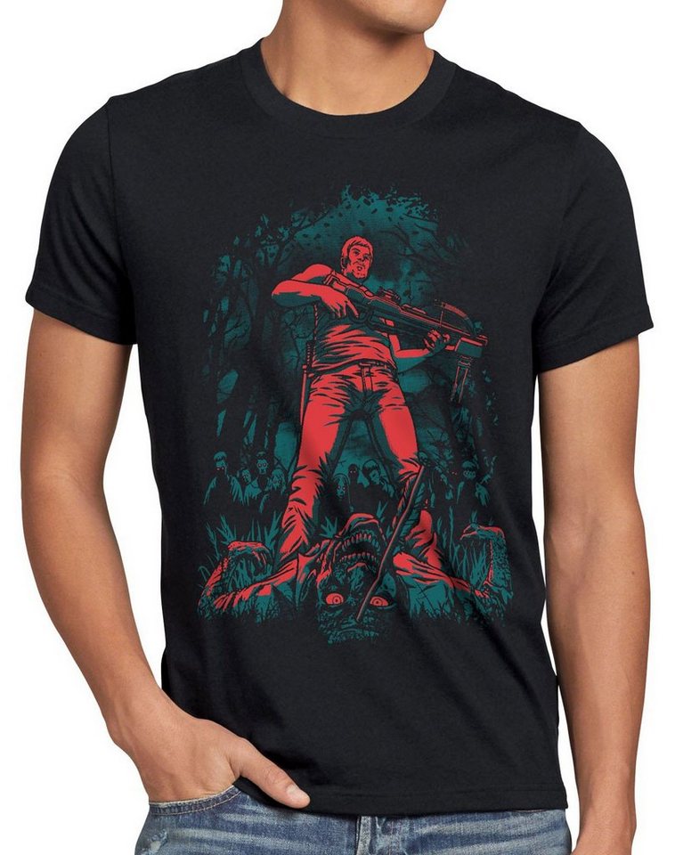 style3 Print-Shirt Herren T-Shirt Daryl Armbrust the dixon walking zombie dead horror halloween von style3