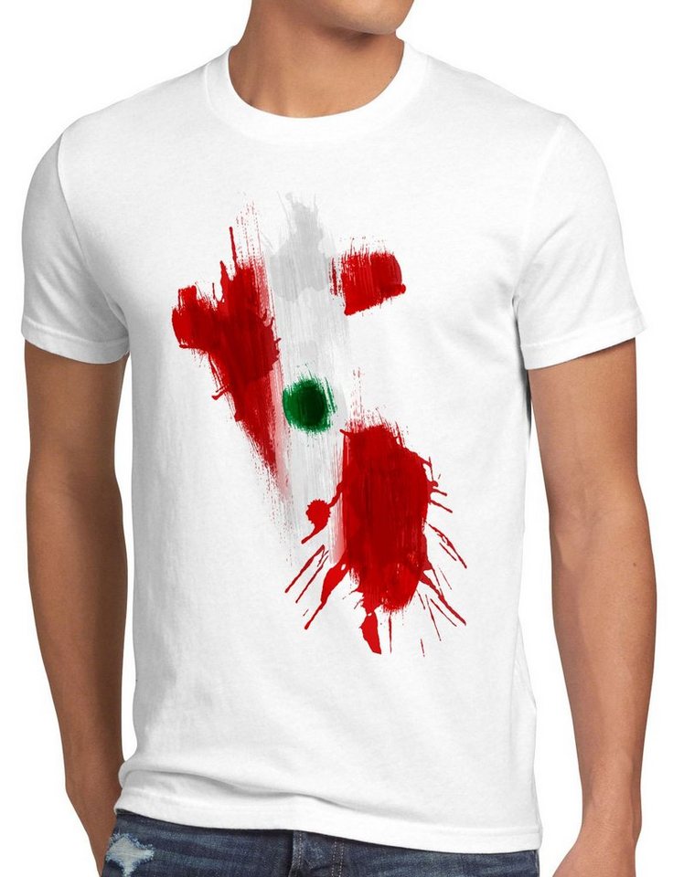 style3 Print-Shirt Herren T-Shirt Flagge Peru Fußball Sport WM EM Fahne von style3