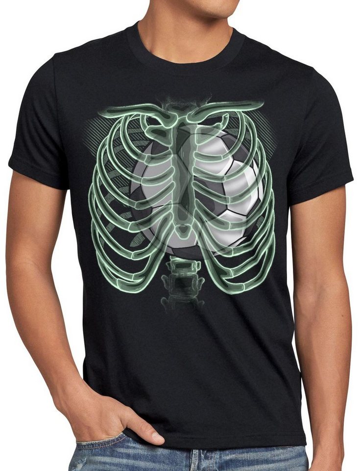 style3 Print-Shirt Herren T-Shirt Fußball X-Ray trikot weltmeister röntgen von style3