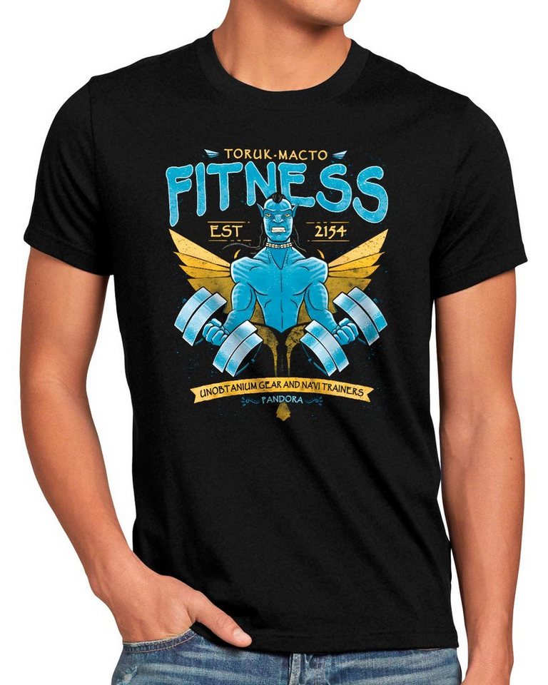 style3 Print-Shirt Herren T-Shirt Navi Fitness pandora navi jake sully avatar von style3