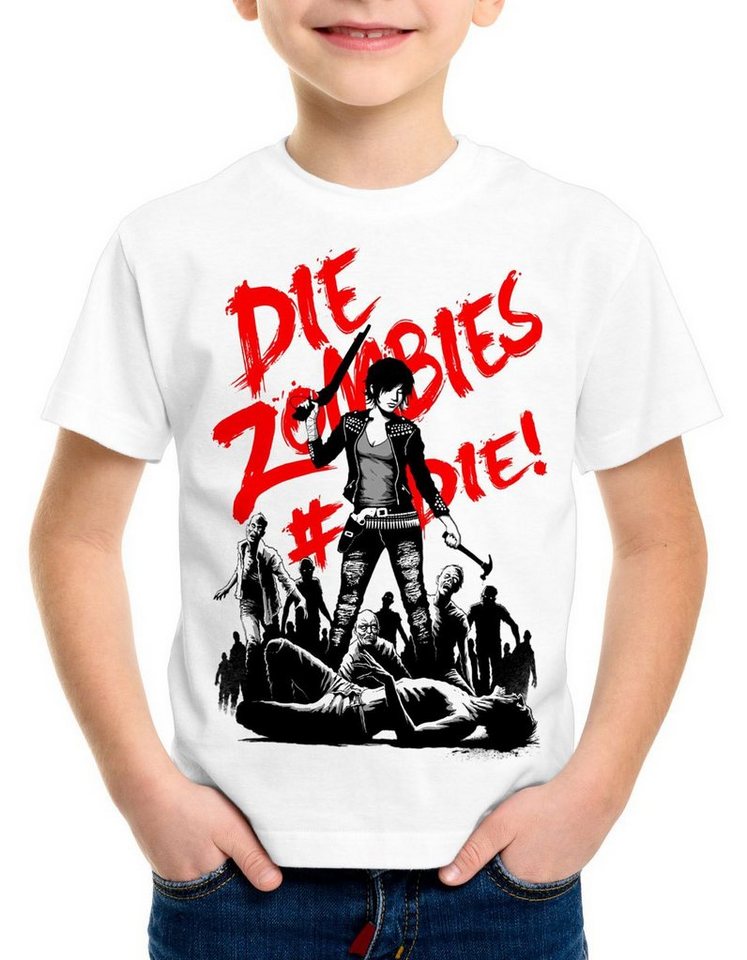 style3 Print-Shirt Kinder T-Shirt Die Zombie walking horror dixon the halloween dead von style3