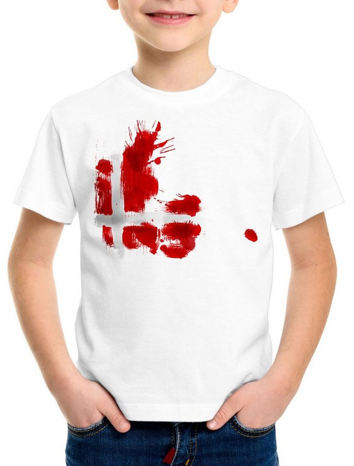 style3 Print-Shirt Kinder T-Shirt Flagge Dänemark Fußball Sport Denmark WM EM Fahne von style3
