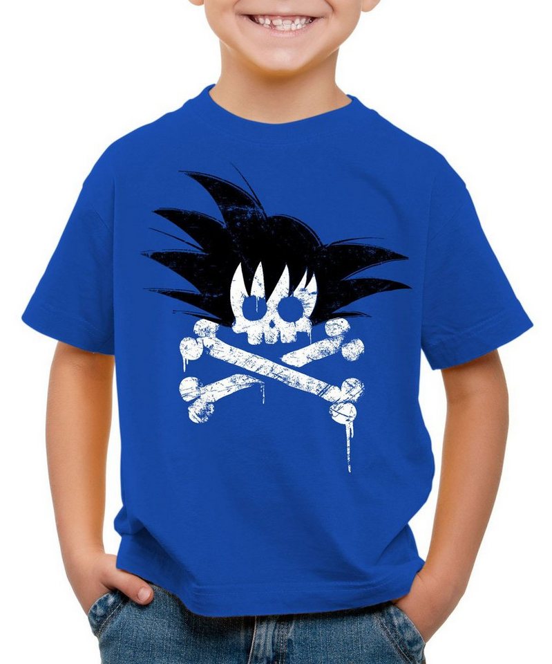 style3 Print-Shirt Kinder T-Shirt Goku Skull songoku dragon z super saiyan turtle ball von style3