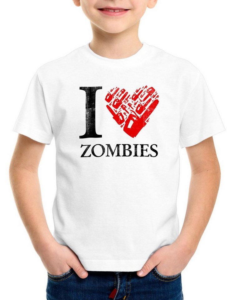 style3 Print-Shirt Kinder T-Shirt Love Zombies walking zombie dixon the halloween dead von style3
