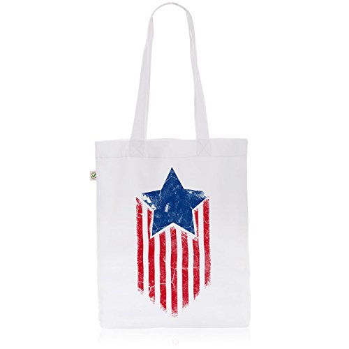 style3 US Stars Stripes Flagge Biobaumwolle Beutel Jutebeutel Tasche Tote Bag von style3