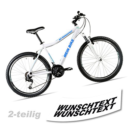 style4Bike Wunschtext Beschriftung Fahrradaufkleber für Rahmen 2-teilig Fahrrad Aufkleber TOP |SE001 von style4Bike