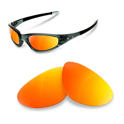 sunglasses restorer Kompatibel Polarisierte Ersatzgläser Fire Iridium für Oakley Old Straight jacket von sunglasses restorer