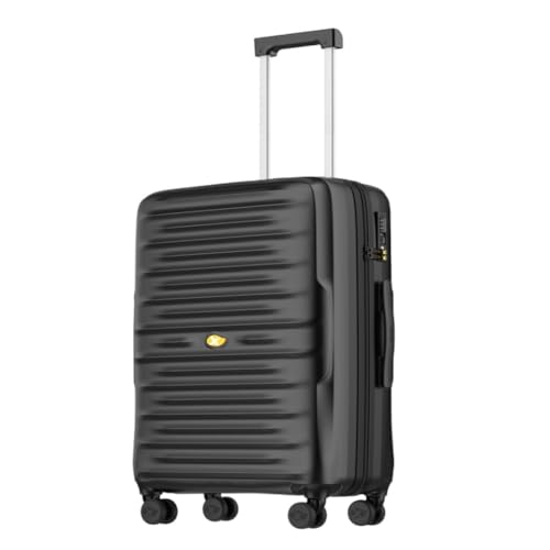 sunxueli Koffer Gepäck 20-Zoll-Trolley-Koffer 24-Zoll-Anti-Fall-Business-Koffer Modische und einfache Universalräder Suitcase (Color : Black, Size : 24in) von sunxueli