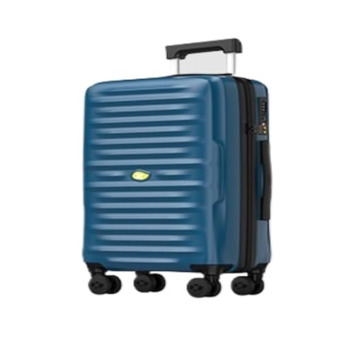 sunxueli Koffer Gepäck 20-Zoll-Trolley-Koffer 24-Zoll-Anti-Fall-Business-Koffer Modische und einfache Universalräder Suitcase (Color : Blue, Size : 20in) von sunxueli