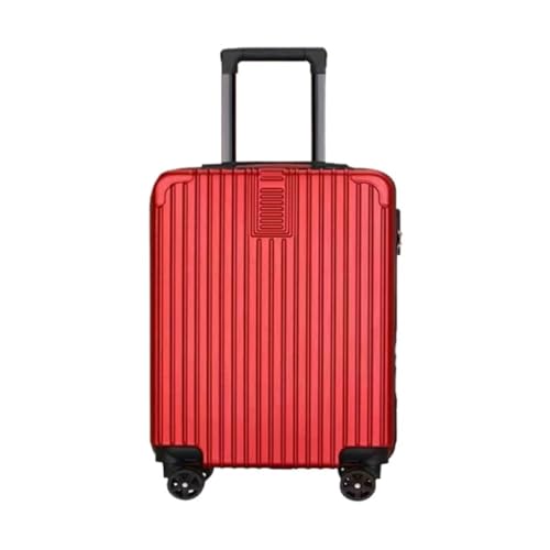 sunxueli Koffer Koffer, Aluminiumrahmen, Universal-Rad-Trolley, Business-Koffer, Herren-Passwort-Boarding-Koffer Suitcase (Color : Red, Size : A) von sunxueli