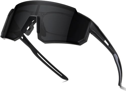 suoso Polarisiert Sportbrille TR90 Rahmen Schnelle brille für Herren und Damen Sport Sonnenbrille UV400-Schutz Fahrradbrille Klar Laufbrille für MTB Rennrad Fahrrad Ski Rave 13 von suoso