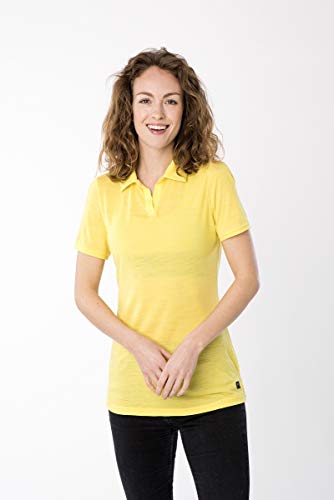 super.natural Damen Polo-Shirt, Mit Merinowolle, W EVERYDAY POLO, Größe: XS, Farbe: Gelb meliert super.natural Damen Polo-Shirt, Mit Merinowolle, W EVERYDAY POLO, Größe: XS, Farbe: Gelb meliert von super.natural