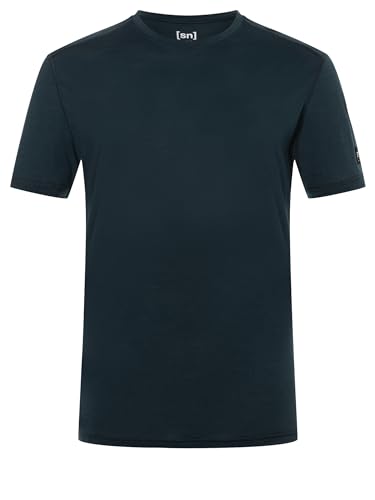 super.natural Herren M Sierra140 Tee T-Shirt, Blau, XL EU von super.natural