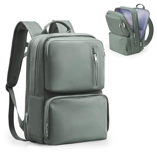 suradar Handgepäck Rucksack 40x20x25 für Ryanair Klein Reiserucksack für Flugzeug Unter Sitzplatz Tasche Laptop Rucksack 14 Zoll für Herren Damen Schulrucksack Jungen Teenager Armeegrün von suradar