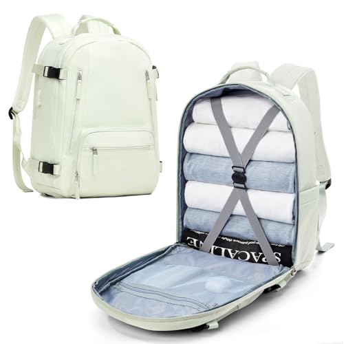 suradar für Easyjet Handgepäck 45x36x20 Groß Reiserucksack für Flugzeug Handgepäck Tasche Laptop Rucksack 15.6 Zoll Reisetasche für Herren Damen Schulrucksack Jungen Teenager Mintgrün von suradar