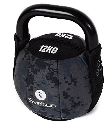 Sveltus Soft Kettlebell 12 Kg schwarz Krafttraining Muskeltraining Gewichte von sveltus