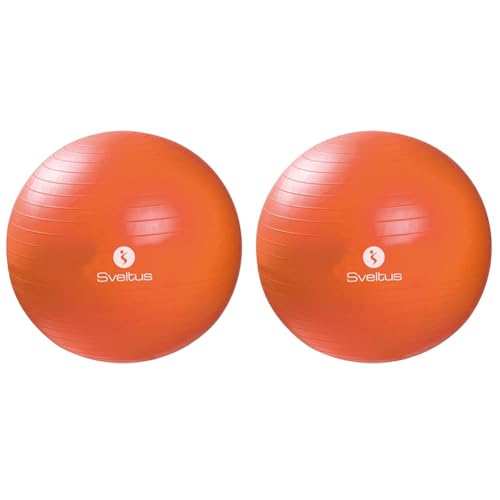 sveltus Gymball 55 cm Erwachsene Unisex Orange (Packung mit 2) von sveltus