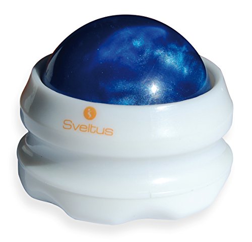 Sveltus Massageball für Erwachsene, Unisex, weiß/blau, Durchmesser ca. 6 cm von sveltus