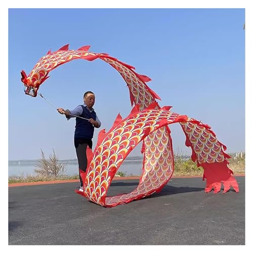 Drachentanz Band, Chinesischer Drachentanz Band, Rhythmische Gymnastik-Drachen-Jonglierspielzeug, drehender waschbarer Dragon Flow Poi for Strand-Rasenübungen ( Color : One Color , Size : 6 m/19.6ft l von sxpGBP