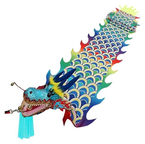 sxpGBP Drachenkörper-Band-Streamer-Set, Rasenspielender Seiden-Flowy-Poi, Sport-Spinning-Drachentanz for ältere Menschen, traditionelle chinesische Bänder (Color : Style4, Size : 10 m/33ft Long) von sxpGBP