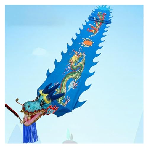 sxpGBP Drachentanz Band, Drachenkörper-Band, Waschbarer chinesischer Übungs-Streamere for quadratisches Neujahr, Wurf-Fitness-Performance-Requisiten (Color : B, Size : 10 m/33ft Long) von sxpGBP