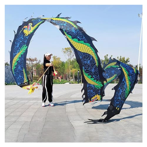 sxpGBP Drachentanz Band, Sport-Spinning-Drachentanz, for Parkspiele, interessantes buntes, rhythmisch fließendes Luftschlangen-Set, Tanz-Requisiten (Color : Style2, Size : 6 m/19.6ft Long) von sxpGBP