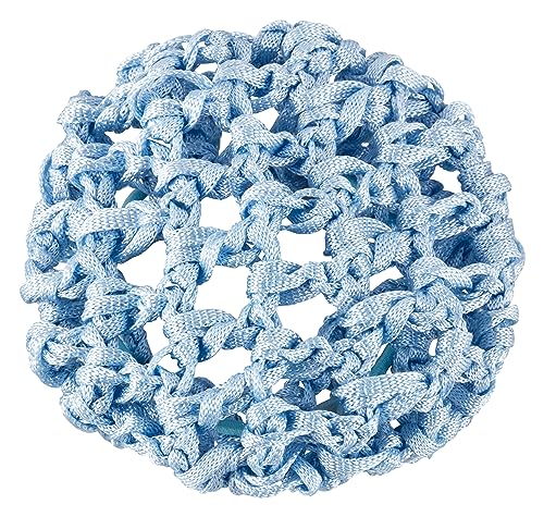 tanzmuster ® Duttnetz Ballett Kinder - Clara - Knotennetz für den perfekten Dutt (mit Haargummi) hellblau von tanzmuster