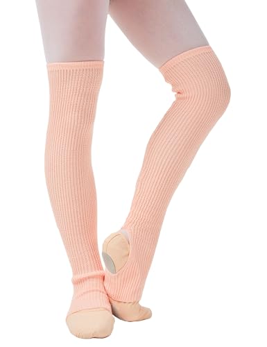 tanzmuster Kinder Ballett Stulpen Freya, 72 cm lang, mit Fersenloch, extra weich und warm, in rosa von tanzmuster